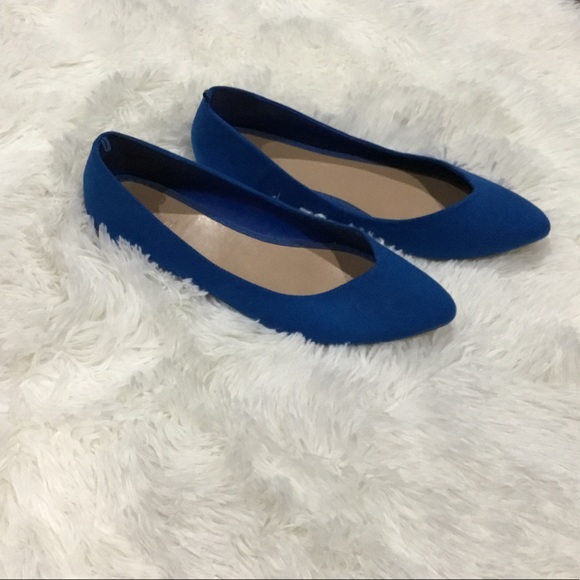 Old Navy Shoes - Old Navy Blue Suede Flats